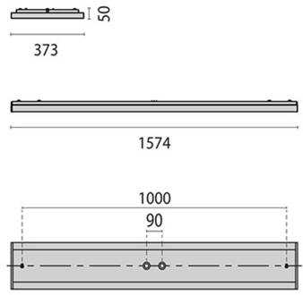 Plafondlamp SL630AB DALI+Touch 157cm wit 4.000K