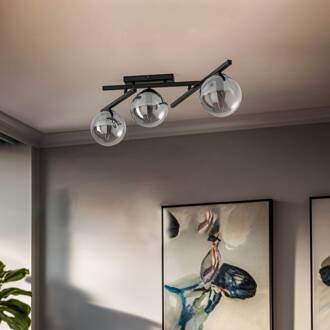 Plafondlamp Smart, zwart/grafiet, 3-lamps zwart, grafiet