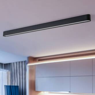 Plafondlamp Soft, 125 x 6 cm, grafiet, aluminium, G13