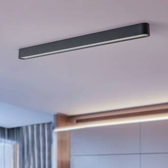 Plafondlamp Soft, 95 x 6 cm, grafiet, aluminium, G13