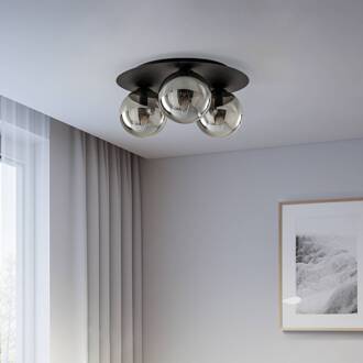 Plafondlamp Solar, zwart/grafiet, 3-lamps zwart, grafiet