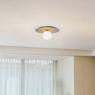 Plafondlamp Solar, zwart/opaal, 1-lamp zwart, opaal