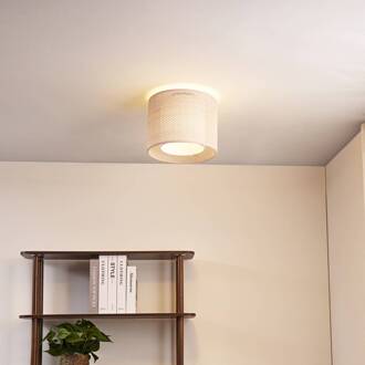 plafondlamp Soula, Ø 26 cm, beige, kunststof, E27