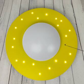 Plafondlamp Starlight met sterrenhemel, geel zonnegeel