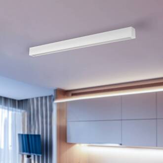 Plafondlamp Straight, wit, 92 cm, metaal, kunststof