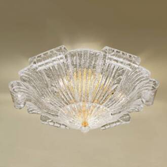 Plafondlamp Tartaruga, 60 cm transparant, verguld