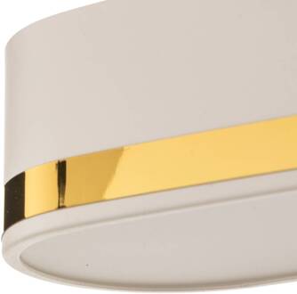 Plafondlamp Tilden, 50 cm, wit/goud wit, goud, wit opaal