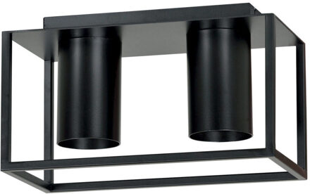 Plafondlamp Tiper 2 lichts zwart