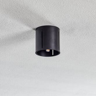 Plafondlamp Topa als zwarte cilinder