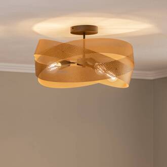 plafondlamp Tornado, goudkleurig, Ø 50 cm