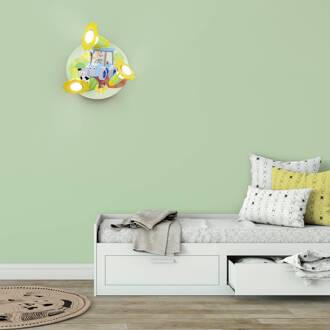 Plafondlamp Trekker met boerderijmotief geel