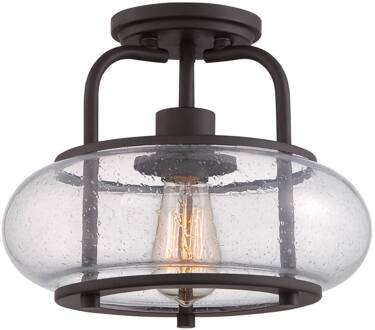 Plafondlamp Trilogy met afstand antiek brons, helder