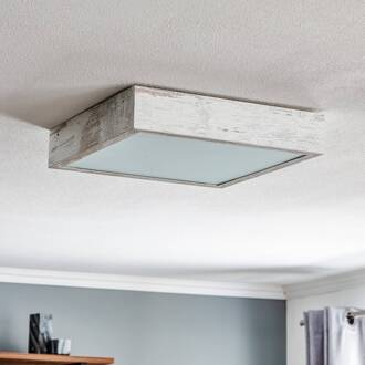 Plafondlamp Tromsö, 40x40 cm, antiek wit wit antiek, opaal