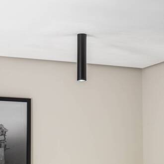 Plafondlamp Tube in cilindervorm, zwart