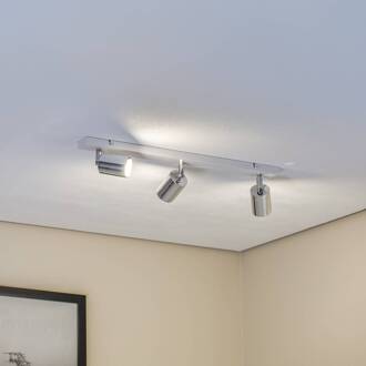 Plafondlamp Tune II, wit/chroom, metaal, 3-lamps, E27 wit, chroom