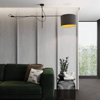 Plafondlamp Viper in zwart en goud zwart, goud