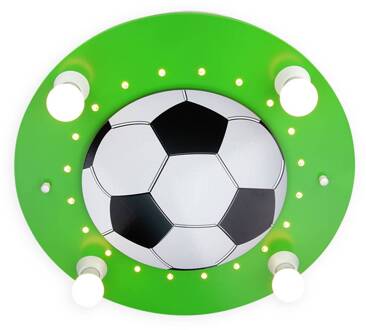 Plafondlamp Voetbal, 4-lamps donkergroen-wit
