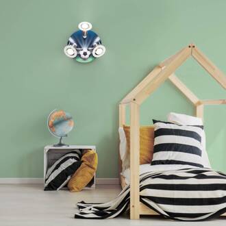 Plafondlamp Voetbal Arena, groen-blauw groen, blauw