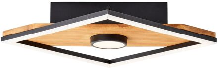 Plafondlamp Woodbridge Zwart Hout 17w