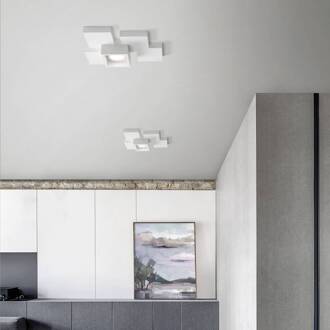 Plafondlamp zijkant, 1-lamp wit