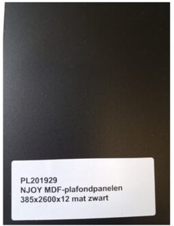 Plafondpanelen MDF Sanimex Mat Zwart 260 cm x 38.5 cm x 1,2 cm Sanimex