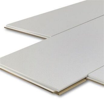 Plafondpanelen MDF Sanimex Zilver Grijs 129 cm x 29 cm x 1,2 cm (Doosinhoud: 1,87 m2)