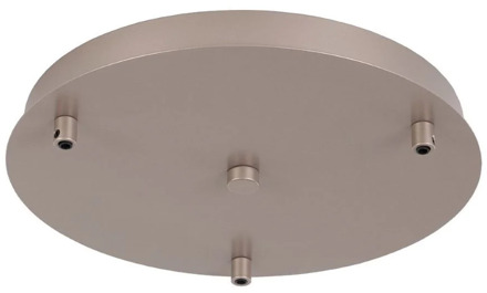 Plafondplaat Ø 30 cm met 3 gaten champagne