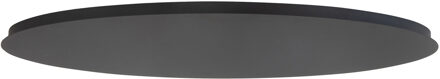 Plafondplaat ovaal 100 x 35 cm zonder gaten zwart