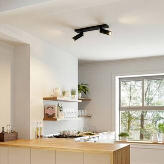 plafondspot Brinja Slim, zwart, 2-lamps GU10 MR11