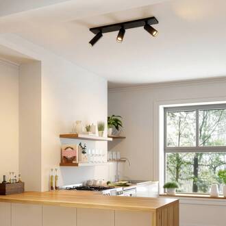 plafondspot Brinja Slim, zwart, 3-lamps GU10 MR11