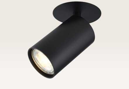 Plafondspot Carden nero - Diameter 56mm - Cilinder - GU10-fitting - IP20 voor binnen - Zwart - Met doorlusbedrading