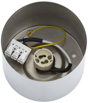 Plafondspot Chloe vast, staal verchroomd