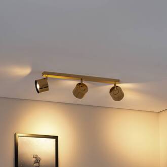 Plafondspot Chloe verstelbaar, 3-lamps, staal messingkleurig