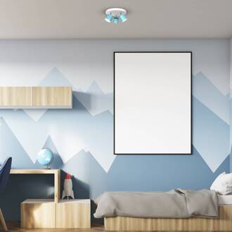 Plafondspot Cloudy 3-lamps Rondell blauw