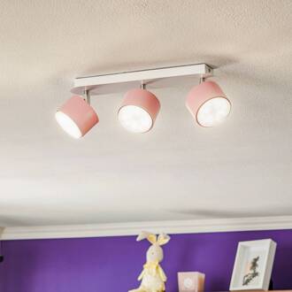 Plafondspot Cloudy 3-lamps roze