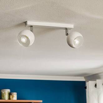 Plafondspot Flame in wit, 2-lamps