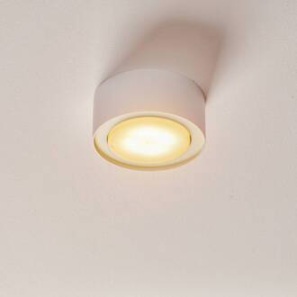 Plafondspot Flea van staal, wit