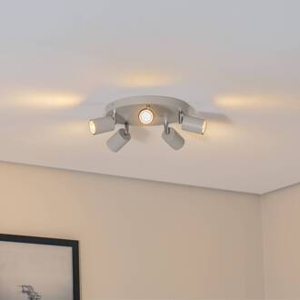 Plafondspot Fun, grijs, Ø 30 cm, verstelbaar, GU10