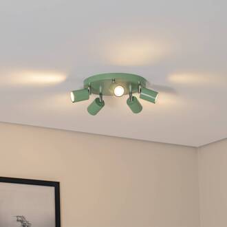 Plafondspot Fun, lichtgroen, Ø 30 cm, verstelbaar, GU10