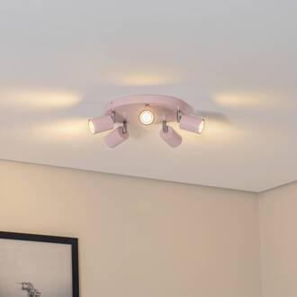 Plafondspot Fun, roze, Ø 30 cm, verstelbaar, GU10