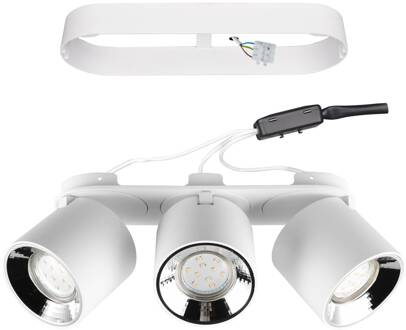 Plafondspot Guayana GU10 3-lamps wit mat wit
