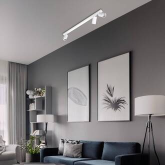 Plafondspot Hero, wit, 3-lamps, 70 cm, metaal, GU10