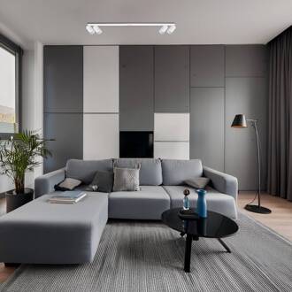 Plafondspot Hero, wit, 4-lamps, 120 cm, metaal, GU10