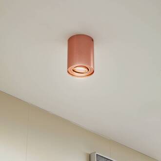 plafondspot Jolina, rond, koper, 13 cm, metaal