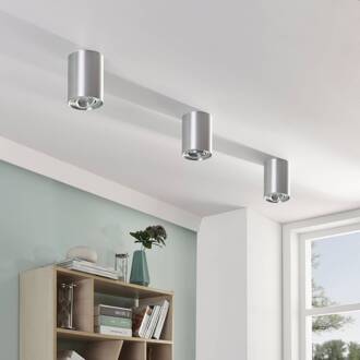 plafondspot Jolina, rond, set van 2, aluminium geborsteld aluminium