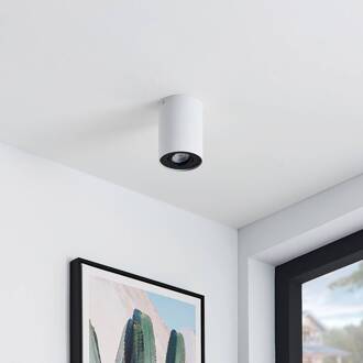 plafondspot Jolina, rond, wit/zwart, set van 2, aluminium wit, zwart