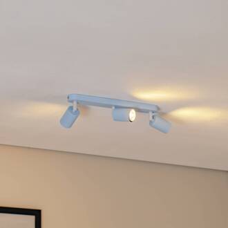 Plafondspot Livia, lichtblauw, 52 cm, 3-lamps, metaal, GU10