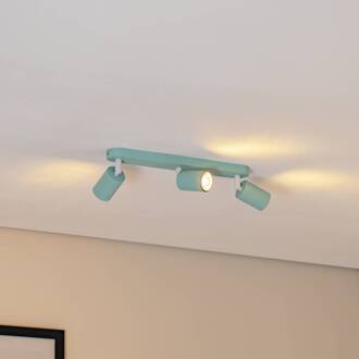 Plafondspot Livia, mintgroen, 52 cm, 3-lamps, metaal, GU10