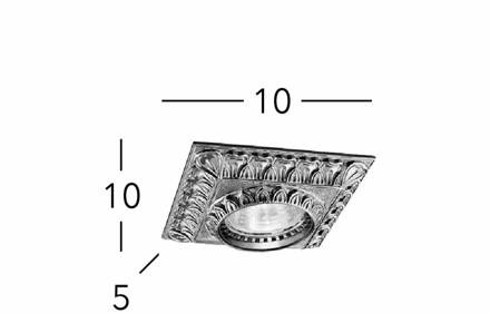 plafondspot Milady, chroomkleurig, lengte 10 cm