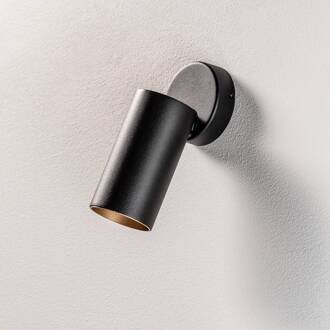 Plafondspot Mono I zwart, binnenkant goud, 1-lamp